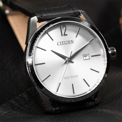 Đồng Hồ Nam Citizen Dây Da BM7411-16A - Mặt Xám