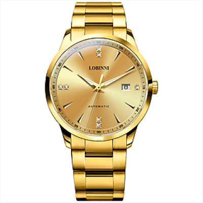 Đồng hồ nam chính hãng LOBINNI L19002-3, Chống nước 50m,Bh 24 tháng,Máy cơ Automatic,dây thép xịn