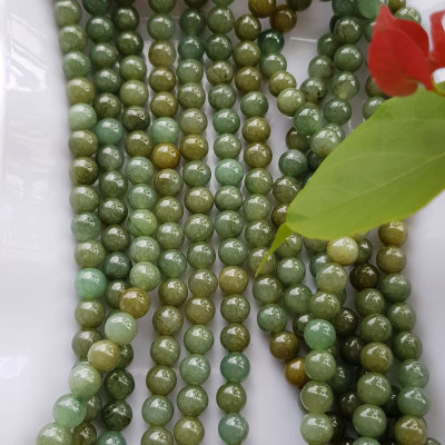 Vòng Chuỗi đeo Cổ hay niệm 108 hạt charm bi kiểu màu vàng Đá cẩm thạch tự nhiên Chuỗi cổ hạt size 7mm xanh ngọc dầu bóng mượt đẹp nữ đeo cổ nhẹ nhàng mát của đá tự nhiên tâm bình yên Món quà tặng Mẹ và người thân ý nghĩa và cho chính bản thân mình ạ