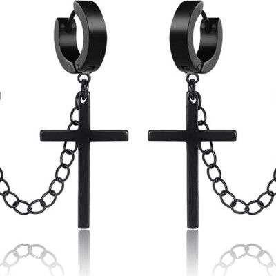 Bông tai nam nữ thả vành hai chữ T đẳng cấp 