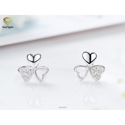 Bông tai bạc Ý Huệ Ngân - Cỏ ba lá may mắn RYE140755