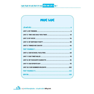 Sách - Global Success Luyện Chuyên Sâu Ngữ Pháp Và Từ Vựng Tiếng Anh Lớp 4 Tập 1 - Có Đáp Án - Minh Thắng