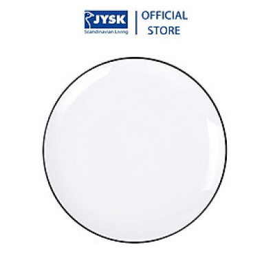 Đĩa | JYSK nID | sứ trắng bóng viền đen | DK20.5x2cm