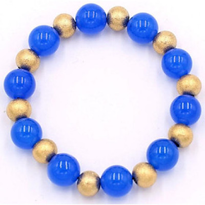 Vòng tay chuỗi hạt - thạch anh xanh dương 10 ly VTAXDHVT1 - hợp mệnh Mộc, mệnh Thủy