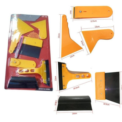 Bộ dụng cụ 7 món dùng dán Tem Decal xe Ô tô Xe Máy - Tặng 1 bộ dán gương hậu