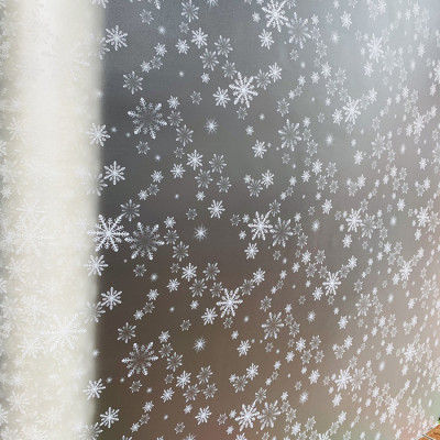 Decal dán kính mờ hoa tuyết - có sẵn keo - dán phòng ngủ - phòng bếp - phòng khách -dán cửa toilet DK49