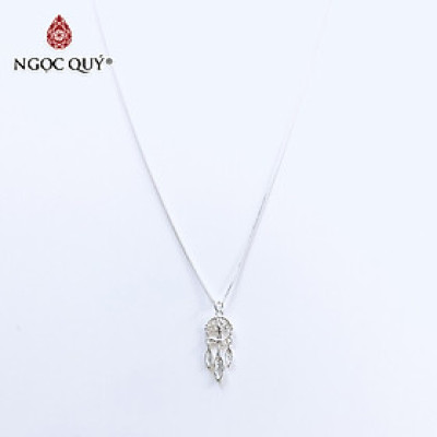 Dây chuyền bạc mặt dream catcher hình cây lá - Ngọc Quý Gemstones