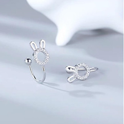 Bông tai bạc nụ đá 6li chất liệu bằng bạc s925 MS035