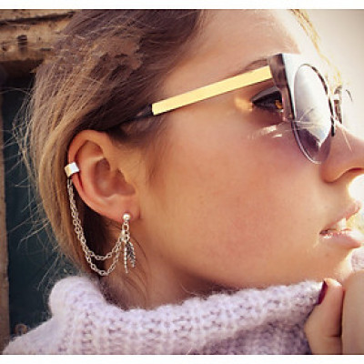 Bông tai Titan nam nữ ôm vành kiểu Mỹ latinh bắt mắt hiện đại