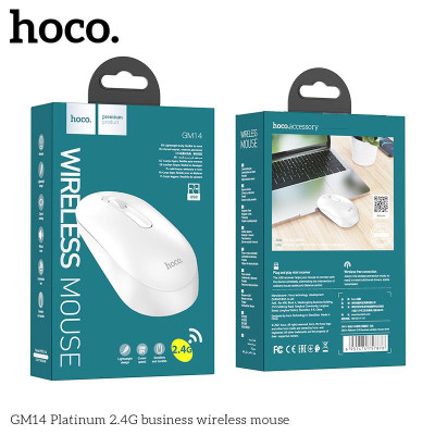 Chuột Không Dây Ho,co GM14 , kết nối USB 2.4G, DPI 1200, thiết kế sang trọng, tiện lợi khi sử dụng - Hàng chính hãng