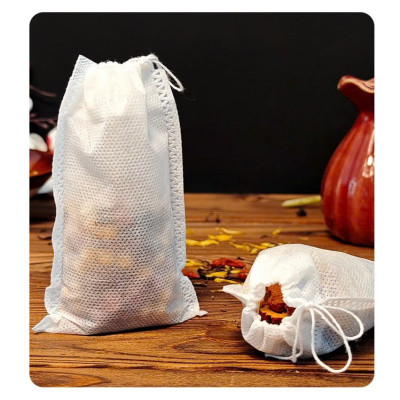 Combo 200 túi lọc trà, thảo dược dây rút chất liệu không dệt 8x6cm