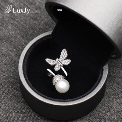 Hoa tai ngọc trai nữ LuxJy Jewelry - R3182