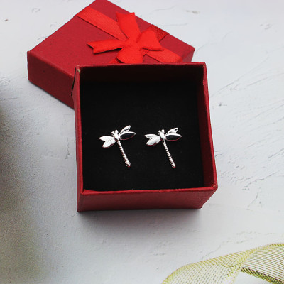 Hoa Tai Nữ Bạc Hiểu Minh HT318 Chuồn Chuồn