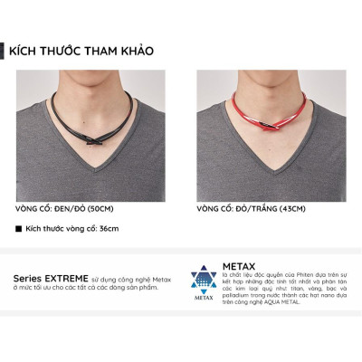 Vòng cổ Phiten Rakuwa extreme cross TG782052/TG782053/TG782152/TG782153