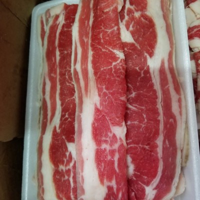 [Chỉ giao HCM] - Thịt Ba chỉ bò Mỹ cắt BBQ - US Beef Short Plate - 500gram