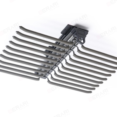 Phụ kiện của tủ áo (Giá vắt quần âu ray giảm chấn dòng Grey thương hiệu Gerari)