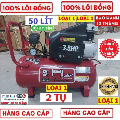 Máy nén khí PANDA 30L ,50L - 3.5HP chính hãƞg, Chuyên dùng công trình, BH 12 Tháng ,100% Dây đồng