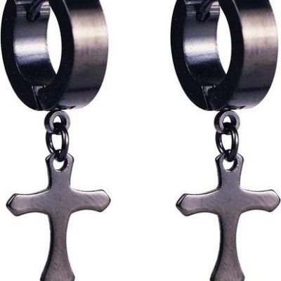 Bông tai thánh giá BT270 - Màu đen