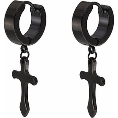 Bông tai thánh giá BT270 - Màu đen