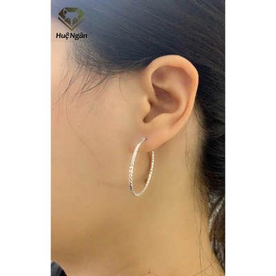 Bông tai bạc Ý 925 Huệ Ngân - Bông tai xinh RYE3014101