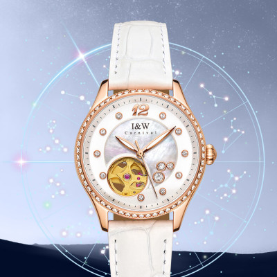 Đồng hồ nữ chính hãng IW CARNIVAL IW573G-2 Kính sapphire ,chống xước ,Chống nước 30m ,Bảo hành 24 tháng,Máy cơ (Automatic),dây da cao cấp, thiết kế đơn giản dễ đeo