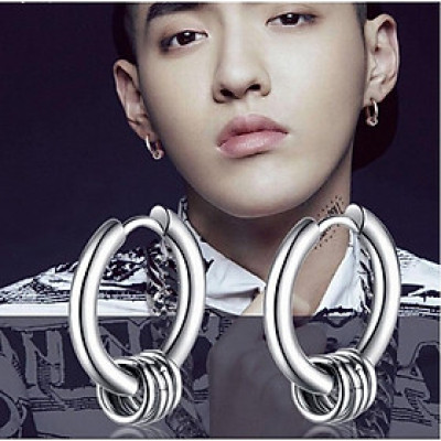 Bông tai nam nữ phối nhiều hình tròn mini phá cách