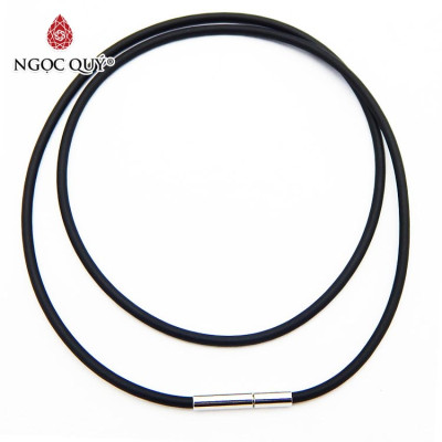 Dây chuyền cao su khóa titan cao cấp - Ngọc Quý Gemstones