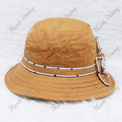 Mũ vành rộng nữ gắn nơ 2 cánh viền dễ thương độc đáo, vành rộng 7cm , chất liệu vải cao cấp - Hạnh Dương