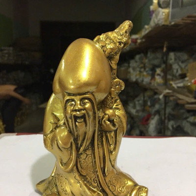 Tượng Ông Thọ Đào CTT5 8.7 x 8.7 x 16.5cm mạ vàng hoặc màu xanh lựa chọn