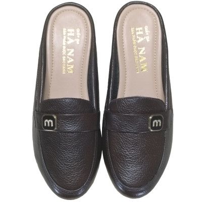 Sục Nữ Đế Xuồng HA NAM Da Bò Thật Đế Cao Su 5cm DNU2185