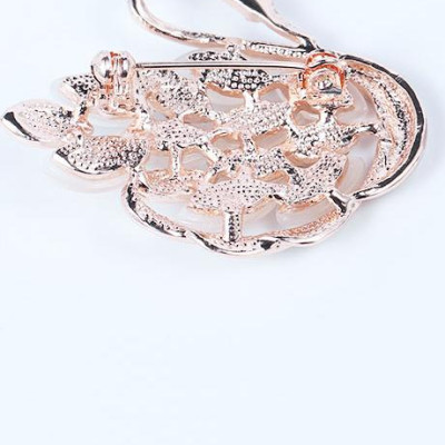 Trâm Cài Áo Nữ Quà Tặng Thiên Nga Đính Đá Trắng Trang Nhã Sang Trọng (Kèm Hộp Quà Tặng)