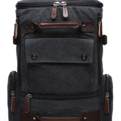 Balo Nam Thời Trang Du Lịch Cỡ Lớn Vải Bố Canvas Bền Chắc Phong Cách mới Dành Cho Đi Học, Dã Ngoại, Đi Phượt, Đựng Laptop (14-17")