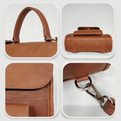 Túi đeo chéo công sở nhỏ gọn IDIGO FBP2 - 5063, balo da nam nữ đi làm cao cấp