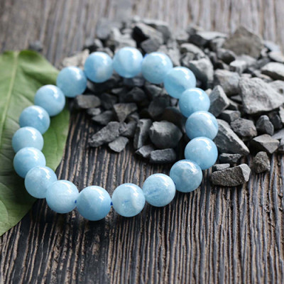 Vòng Aquamarine (Hải Lam Ngọc) Myanmar 10mm Ngọc Quý Gemstones VT129