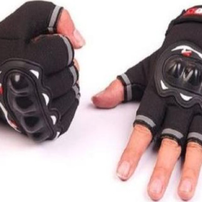 Găng tay/ bao tay hở ngón chuyên phượt sport có gù - giao màu ngẫu nhiên 