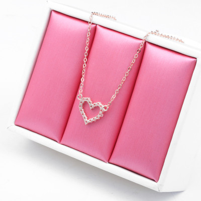 Dây chuyền vòng cổ trái tim nữ thanh mảnh