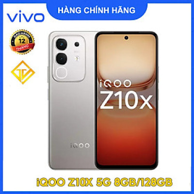 Điện thoại Vivo iQOO Z10x 5G (8GB/128GB) MediaTek Dimensity 7300, Pin 6500mAh  - Hàng nhập khẩu