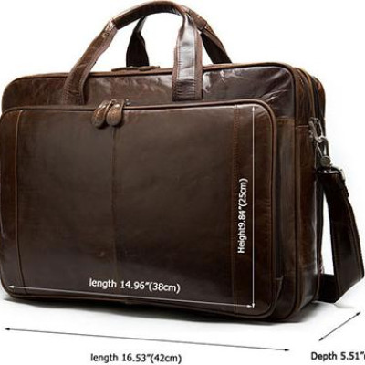 Cặp nam công sở da bò cao cấp BHM9205 Túi xách nam.Vừa laptop đến 17inch.