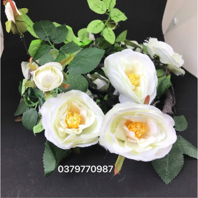 Dây leo hoa hồng trà giả - dài 180cm - Cây giả, hoa lụa Decor trang trí nhà cửa