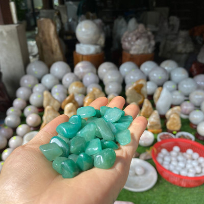 1000gr Đá Thạch Anh Xanh Vụn NHASAN Lựa Chọn Hoàn Hảo Cho Trang Trí & Phong Thủy