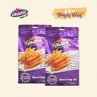 Khoai Lang sấy Vinamit hàng xuất khẩu loại đặc biệt, thơm ngon, giòn tan, nguyên chất, chính hãng 100% 