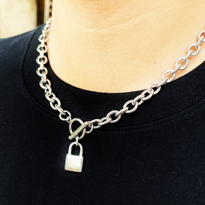 Dây chuyền chain titan bản đại vòng khoá sịn sò