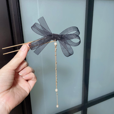 Trâm cài tóc chữ U nơ cài tóc phụ kiện tóc cho nàng nữ tính