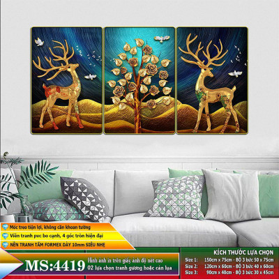 Tranh treo tường trang trí phòng khách, phòng ngủ, phòng ăn:4419L15F