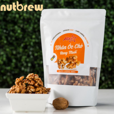 NHÂN ÓC CHÓ RANG MUỐI ASTAR TÚI 300GR