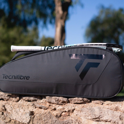 ￼Túi đựng vợt tennis Tour Endurance Ultra Black 12R - Chất liệu bạt chống thấm, 3 ngăn, kích thước 75x28x34,5cm - Bag