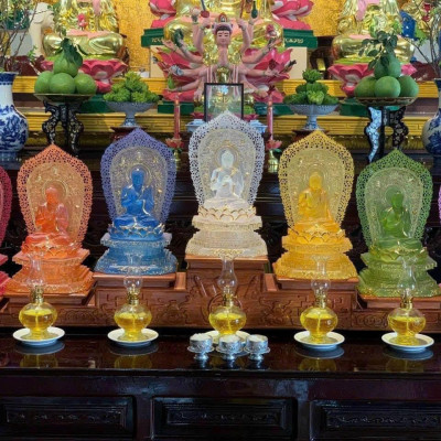 BỘ 7 VỊ DƯỢC SƯ ĐÁ LƯU LY JUNO SOFA ĐẦY ĐỦ CÁC MÀU TRƯNG BÀY HOẶC LÀM QUÀ TẶNG NGƯỜI THÂN