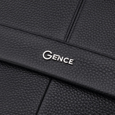Túi Đeo Chéo Nam Túi Đeo Vai Cỡ Nhỏ GENCE TD01 Da Bò Mềm Cao Cấp Màu Đen Dáng Dọc