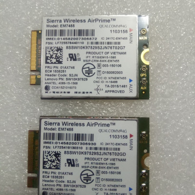 Card WWAN 4G Lenovo ThinkPad EM7455 4G LTE dùng cho laptop Lenovo Thinkpad L470, L570, P51, P70,P71,T470,T470p,T570,X270 - Hàng chính hãng