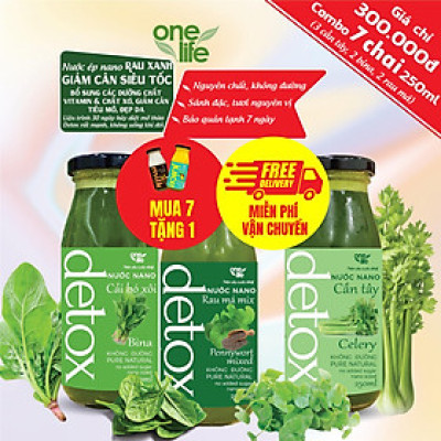 (Tặng 1 chai) Combo Nước Ép Nano Rau Xanh - GIẢM CÂN DETOX OneLife